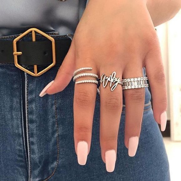 🌸Fever Macro Pave Beautiful Thin Stackable Rings for Women, MARR9197 - Picture 5 of 6